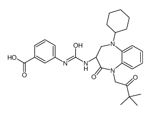 calcium,3-[[(3R)-1-cyclohexyl-5-(3,3-dimethyl-2-oxobutyl)-4-oxo-2,3-dihydro-1,5-benzodiazepin-3-yl]carbamoylamino]benzoate