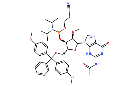 N-乙酰基-5’-O-(4,4-二甲氧基三苯甲基)-2’-O-甲基鸟苷-3'-(2-氰基乙基-N,N-二异丙基)亚磷酰胺
