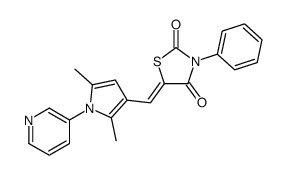 (5Z)-5-[(2,5-dimethyl-1-pyridin-3-ylpyrrol-3-yl)methylidene]-3-phenyl-1,3-thiazolidine-2,4-dione