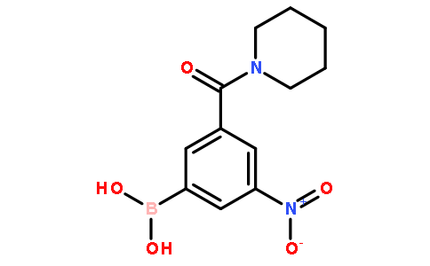 3-硝基-5-(哌啶-1-羰基)苯基硼酸