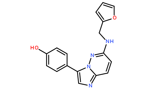 4-[6-[[(呋喃-2-基)甲基]氨基]咪唑并[1,2-b]哒嗪-3-基]苯酚