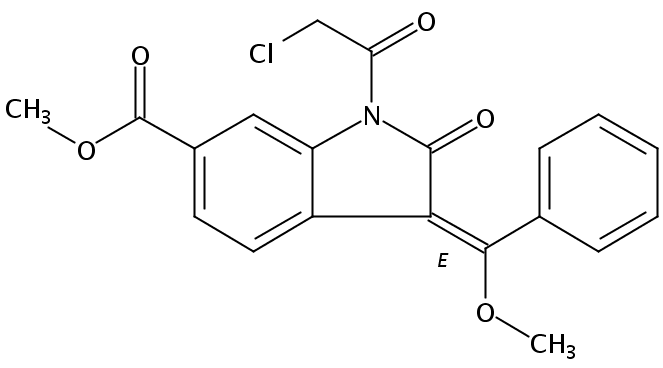 (3E)-1-(2-氯乙酰基)-2,3-二氢-3-(甲氧基苯基亚甲基)-2-氧代-1H-吲哚-6-羧酸甲酯