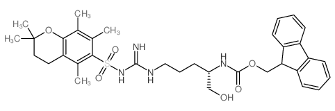 9H-fluoren-9-ylmethyl N-[(2S)-5-[[amino-[(2,2,5,7,8-pentamethyl-3,4-dihydrochromen-6-yl)sulfonylamino]methylidene]amino]-1-hydroxypentan-2-yl]carbamate