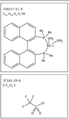 [Pd((R)-(+)-BINAP)(H2O)][OTf]2（10）