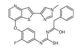 N-[[3-fluoro-4-[2-(1-methylimidazol-4-yl)thieno[3,2-b]pyridin-7-yl]oxyphenyl]carbamothioyl]-2-phenylacetamide