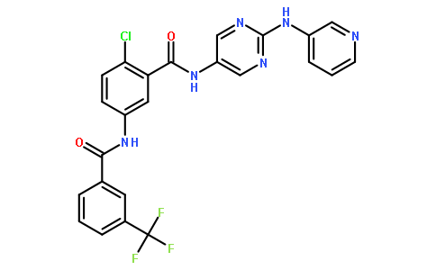 2-氯-n-[2-[(吡啶-3-基)氨基]嘧啶-5-基]-5-(3-三氟甲基苯甲酰基氨基)苯甲酰胺