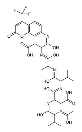 3-[2-[[2-[[2-[(2-acetamido-3-methylbutanoyl)amino]-3-carboxypropanoyl]amino]-3-methylbutanoyl]amino]propanoylamino]-4-oxo-4-[[2-oxo-4-(trifluoromethyl)chromen-7-yl]amino]butanoic acid