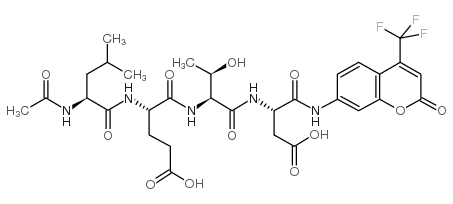 4-[(2-acetamido-4-methylpentanoyl)amino]-5-[[1-[[3-carboxy-1-oxo-1-[[2-oxo-4-(trifluoromethyl)chromen-7-yl]amino]propan-2-yl]amino]-3-hydroxy-1-oxobutan-2-yl]amino]-5-oxopentanoic acid