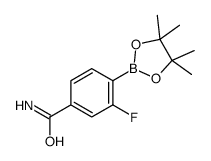 3-fluoro-4-(4,4,5,5-tetramethyl-1,3,2-dioxaborolan-2-yl)benzamide