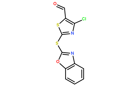 4-氯-2-(2-苯并噁唑硫代)-5-噻唑甲醛