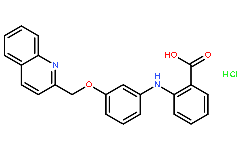 2-[[3-(2-喹啉甲氧基)苯基]氨基]苯甲酸盐酸盐