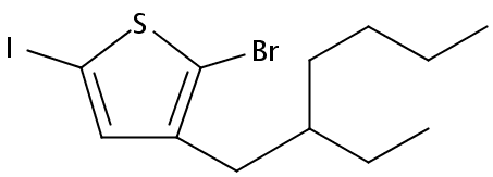 2-溴-3-(2-乙基己基)-5-碘噻吩(含稳定剂铜屑)