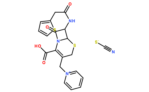 (6R-trans)-1-[[2-carboxy-8-oxo-7-[(2-thienylacetyl)amino]-5-thia-1-azabicyclo[4.2.0]oct-2-en-3-yl]methyl]pyridinium thiocyanate