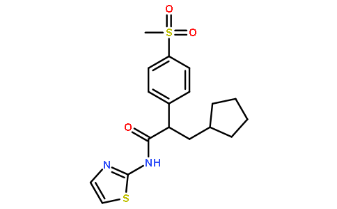 (2R)-3-环戊基-2-[4-(甲基磺酰基)苯基]-N-(噻唑-2-基)丙酰胺