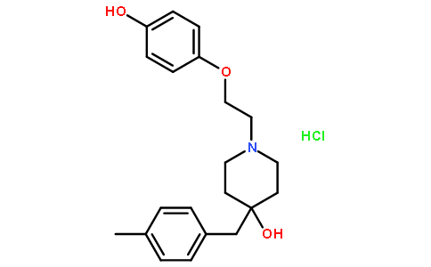 1-[2-(4-羟基苯氧基)乙基]-4-(4-甲基苯甲基)哌啶-4-醇盐酸