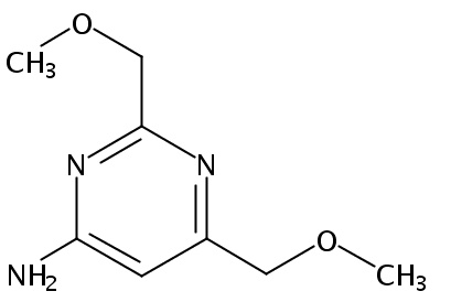 2,6-双-甲氧基甲基-嘧啶-4-胺