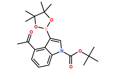 4-甲基 3-(4,4,5,5-四甲基-1,3,2-二噁硼烷-2-基)-1H-吲哚-1,4-二羧酸-1-叔丁酯