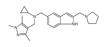 1H-Indole-5-methanamine, N-cyclopropyl-2-(1-pyrrolidinylmethyl)-N-[(1,3,5-trimethyl-1H-pyrazol-4-yl)methyl]