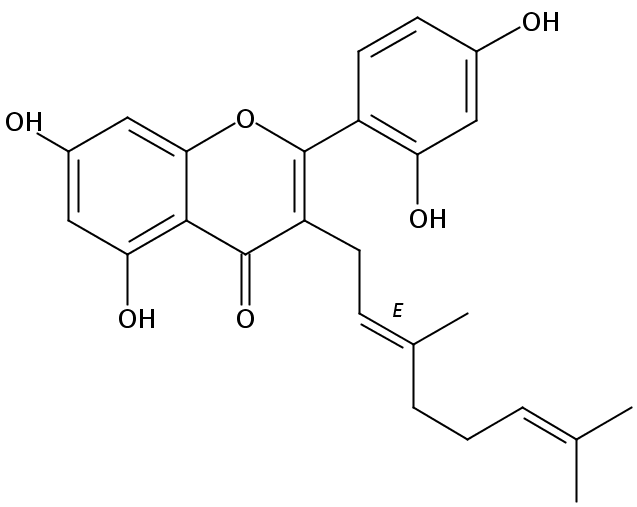 3-香叶基-5,7,2',4'-四羟基黄酮