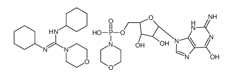 [(2R,3S,4R,5R)-5-(2-amino-6-oxo-3H-purin-9-yl)-3,4-dihydroxyoxolan-2-yl]methoxy-morpholin-4-ylphosphinic acid,N,N'-dicyclohexylmorpholine-4-carboximidamide