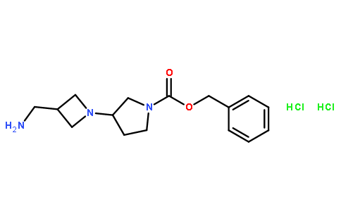 3-(3-氨基甲基-氮杂啶-1-基)-吡咯烷-1-羧酸苄酯双盐酸盐