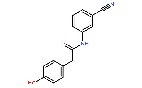 N-(3-氰基-苯基)-2-(4-羟基-苯基)-乙酰胺
