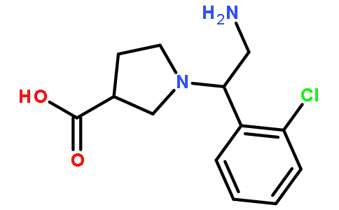 1-[2-氨基-1-(2-氯苯基)-乙基]-吡咯烷-3-羧酸