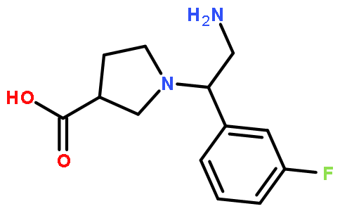 1-[2-氨基-1-(3-氟苯基)-乙基]-吡咯烷-3-羧酸
