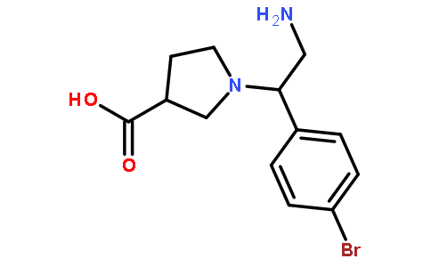 1-[2-氨基-1-(4-溴苯基)-乙基]-吡咯烷-3-羧酸