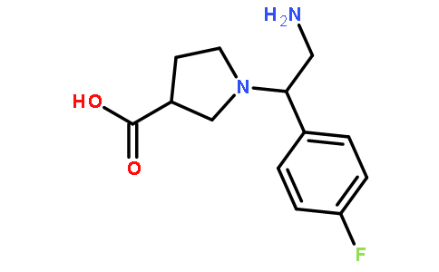 1-[2-氨基-1-(4-氟苯基)-乙基]-吡咯烷-3-羧酸
