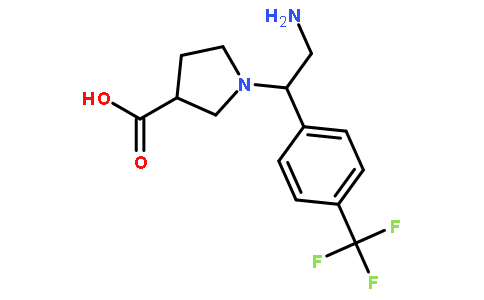 1-[2-氨基-1-(4-三氟甲基-苯基)-乙基]-吡咯烷-3-羧酸