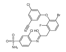 2-[4-Bromo-3-(3-chloro-5-cyanophenoxy)-2-fluorophenyl]-N-(2-chlor o-4-sulfamoylphenyl)acetamide