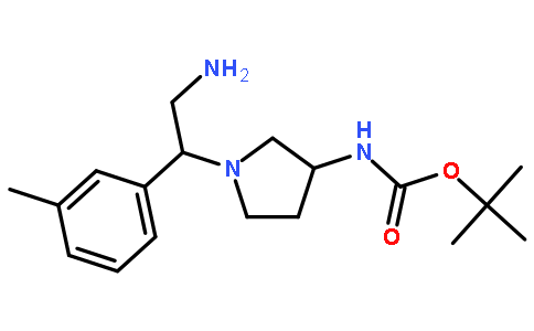 3-N-boc-氨基-1-(2-氨基-1-间甲苯基乙基)-吡咯烷