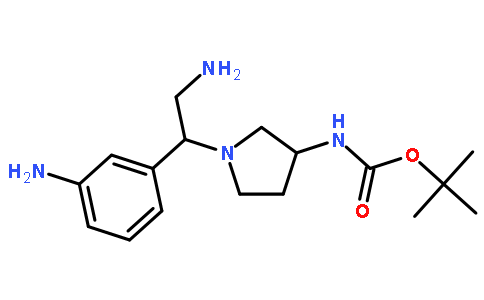 3-N-boc-氨基-1-[2-氨基-1-(3-氨基苯基)-乙基]-吡咯烷