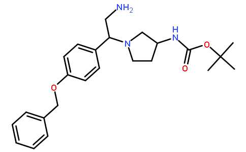 3-N-boc-氨基-1-[2-氨基-1-(4-苄氧基苯基)-乙基]-吡咯烷