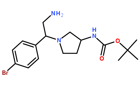 3-N-boc-氨基-1-[2-氨基-1-(4-溴苯基)-乙基]-吡咯烷