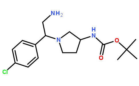 3-N-boc-氨基-1-[2-氨基-1-(4-氯苯基)-乙基]-吡咯烷