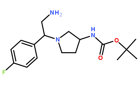 3-N-boc-氨基-1-[2-氨基-1-(4-氟苯基)-乙基]-吡咯烷