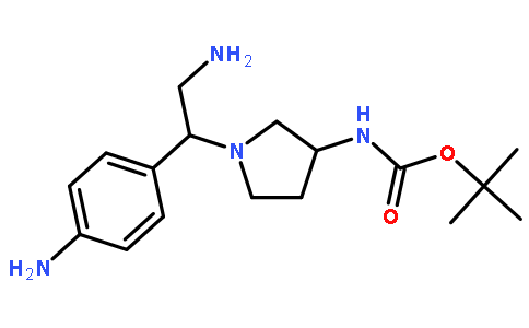 3-N-boc-1-(2-氨基-1-(4-氨基苯基)-乙基]-吡咯烷
