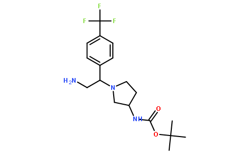 3-N-boc-氨基-1-[2-氨基-1-(4-三氟甲基苯基)-乙基]-吡咯烷