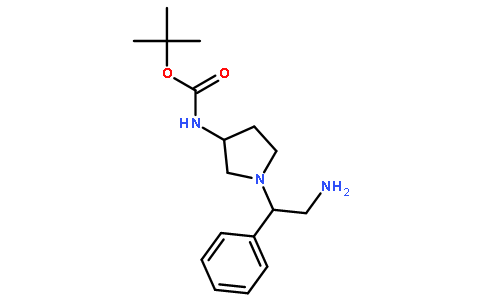 3-N-boc-氨基-1-(2-氨基-1-苯基乙基)-吡咯烷