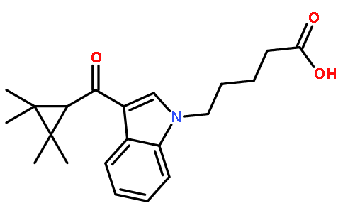 5-{3-[(2,2,3,3-Tetramethylcyclopropyl)carbonyl]-1H-indol-1-yl}pen tanoic acid