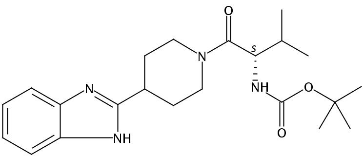 (S)-tert-Butyl (1-(4-(1H-benzo[d]imidazol-2-yl)piperidin-1-yl)-3-methyl-1-oxobutan-2-yl)carbamate