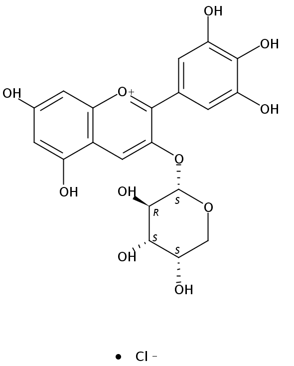 氯化飞燕草素-3-O-阿拉伯糖苷