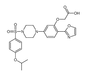 2-[2-(1,3-oxazol-2-yl)-5-[4-(4-propan-2-yloxyphenyl)sulfonylpiperazin-1-yl]phenoxy]acetic acid
