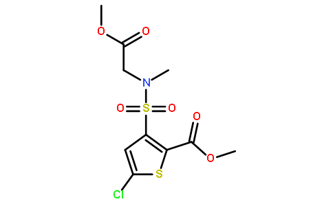 5-氯-3-(N-乙酸甲酯-N-甲基氨基磺酰基)-噻吩-2-甲酸甲酯