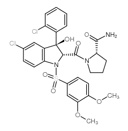 (2S)-1-[[(2r,3s)-5-氯-3-(2-氯苯基)-1-[(3,4-二甲氧基苯基)磺酰基]-2,3-二氢-3-羟基-1H-吲哚-2-基]羰基]-2-吡咯烷羧酰胺