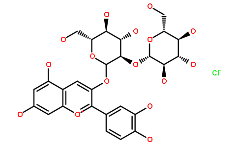 氯化花青素-3-槐糖苷