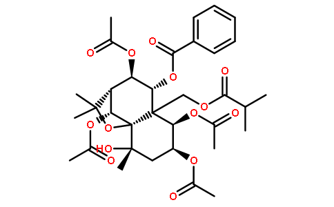 丙酸,2-甲基-,[(3R,4R,5R,5aS,6R,7S,9S,9aS,10R)-4,6,7,10-四(乙酰氧基)-5-(苯甲酰氧基)八氢-9-羟基-2,2,9-三甲基-5aH-3,9a-亚甲基-1-苯并噁庚-5a-基]甲基酯