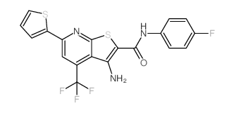 3-amino-N-(4-fluorophenyl)-6-(thiophen-2-yl)-4-(trifluoromethyl)thieno[2,3-b]pyridine-2-carboxamide